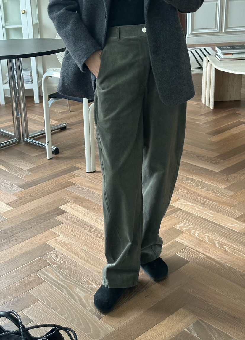 LE VASE東大門㊣代購女裝新品熱賣職業25秋冬休閑褲燈芯絨LE VASE休閑褲