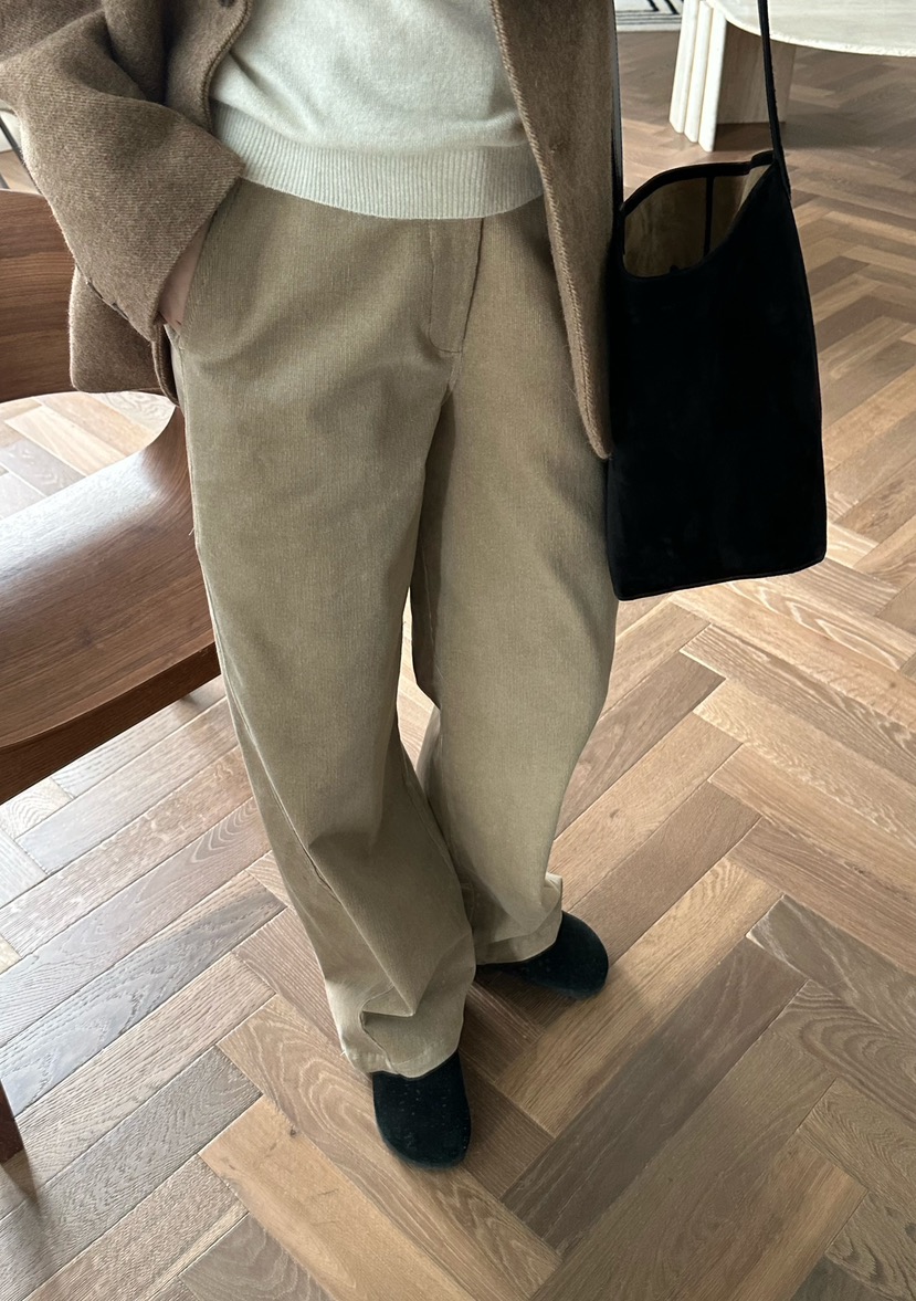 LE VASE東大門㊣代購女裝新品熱賣職業25秋冬休閑褲燈芯絨LE VASE休閑褲圖色2