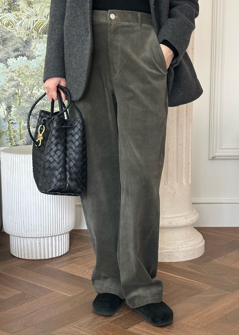 LE VASE東大門㊣代購女裝新品熱賣職業25秋冬休閑褲燈芯絨LE VASE休閑褲圖色3