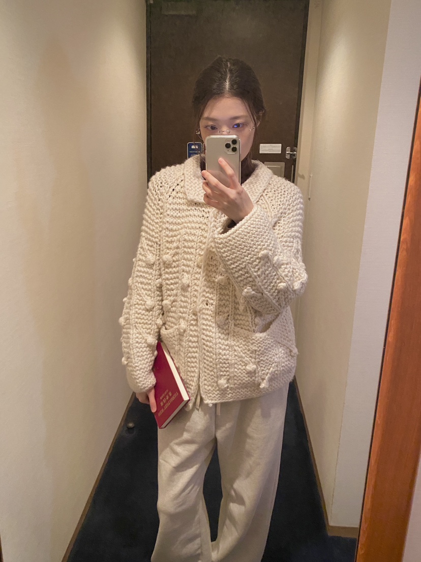 ERUME韓國直郵㊣女士新品真品熱賣職業人氣25秋冬針織衫手工制作ERUME針織衫