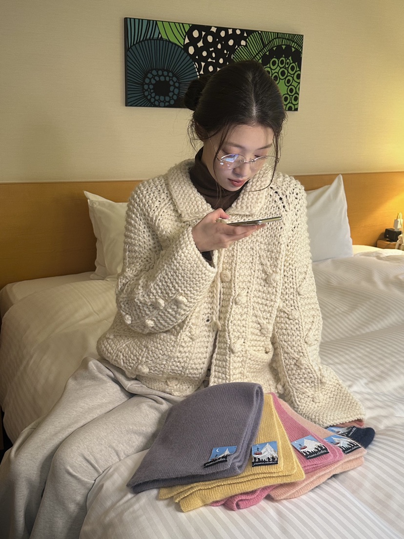 ERUME韓國直郵㊣女士新品真品熱賣職業人氣25秋冬針織衫手工制作ERUME針織衫