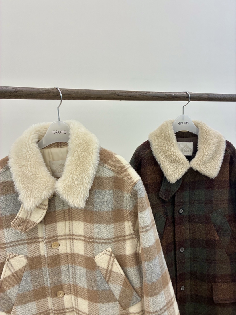 ERUME東大門㊣代購女士新款熱賣人氣真品職業休閑短款大衣格紋ERUME短款大衣