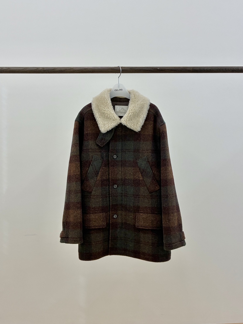 ERUME東大門㊣代購女士新款熱賣人氣真品職業休閑短款大衣格紋ERUME短款大衣圖色2