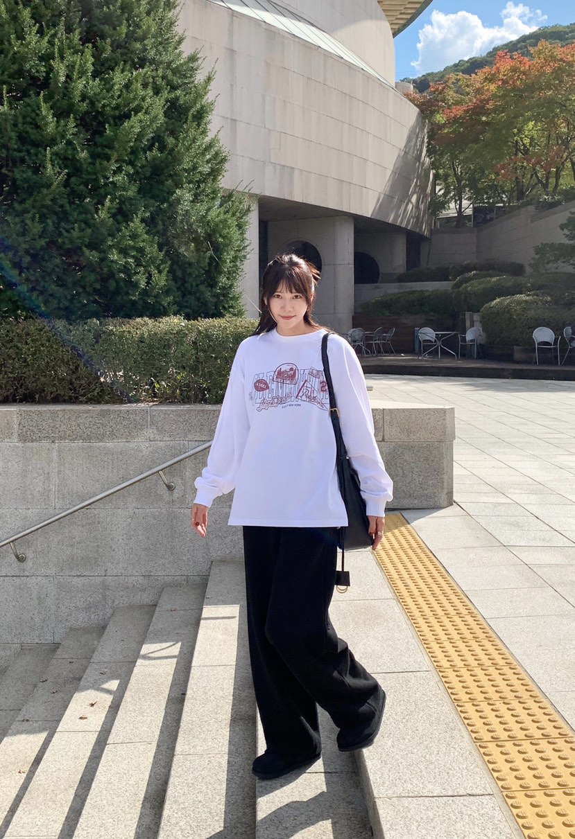 COURGETTE韓國代購㊣女裝新款人氣推薦休閑25秋冬真品長袖T恤COURGETTE長袖T恤