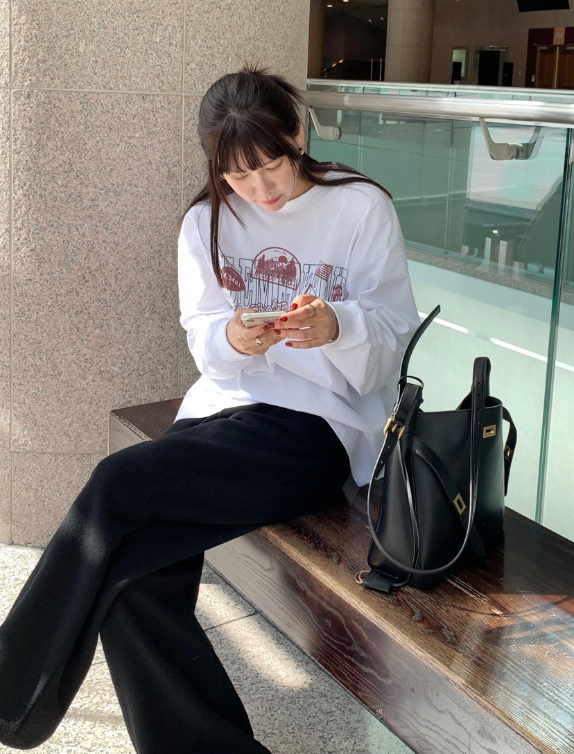 COURGETTE韓國代購㊣女裝新款人氣推薦休閑25秋冬真品長袖T恤COURGETTE長袖T恤