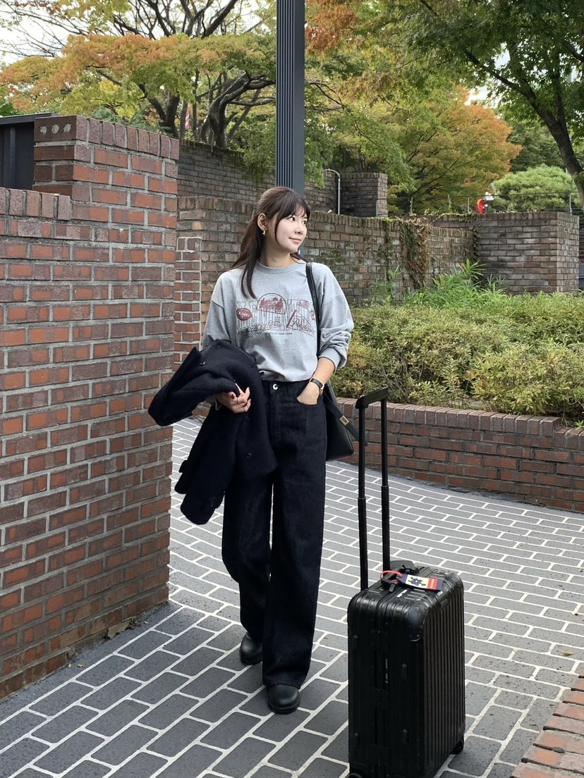 COURGETTE韓國代購㊣女裝新款人氣推薦休閑25秋冬真品長袖T恤COURGETTE長袖T恤