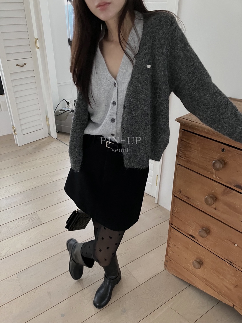 PIN-UP東大門㊣代購女裝新款休閑時尚推薦真品針織衫雙層開衫PIN-UP針織衫