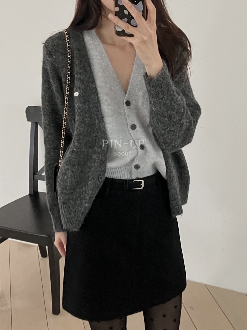 PIN-UP東大門㊣代購女裝新款休閑時尚推薦真品針織衫雙層開衫PIN-UP針織衫