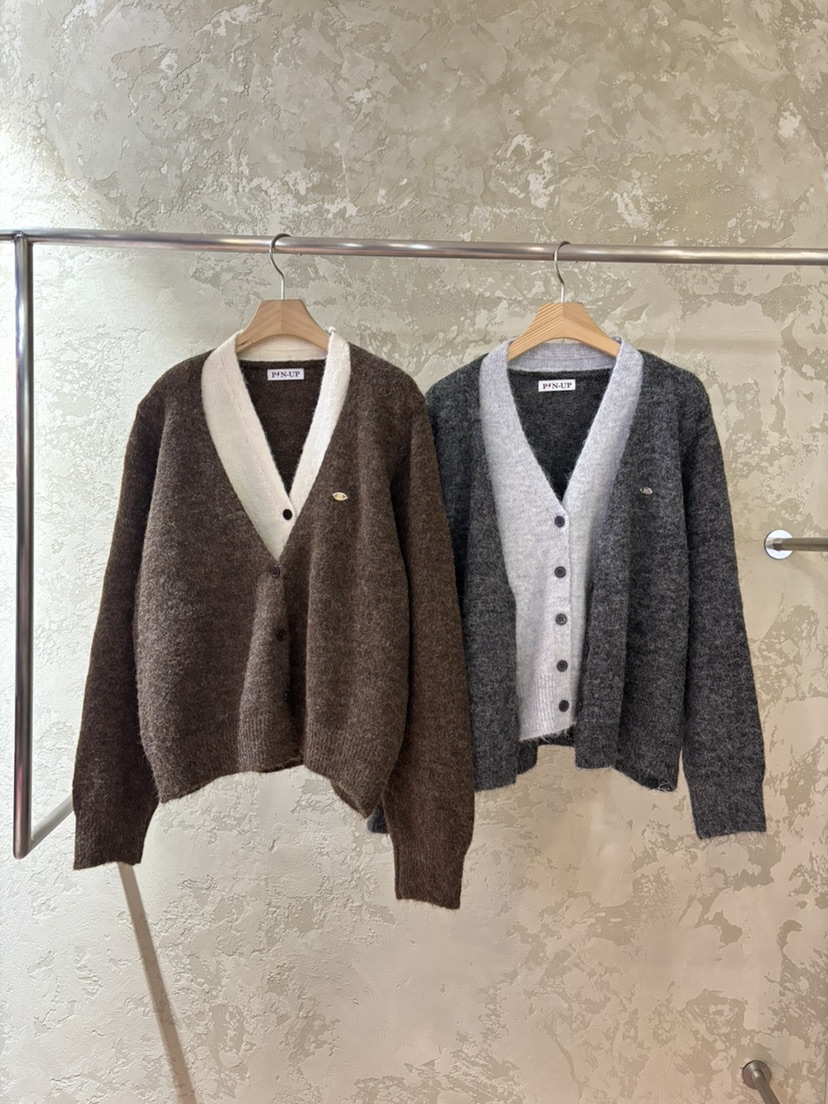 PIN-UP東大門㊣代購女裝新款休閑時尚推薦真品針織衫雙層開衫PIN-UP針織衫