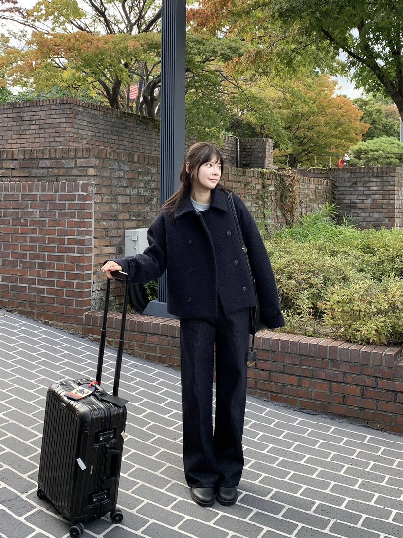 COURGETTE東大門㊣實拍女裝新款休閑25秋冬人氣職業短款大衣COURGETTE短款大衣