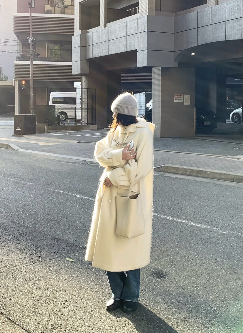 COURGETTE韓國直郵㊣女士新品25秋冬熱賣時尚休閑中長款大衣COURGETTE中長款大衣