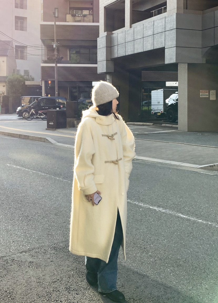 COURGETTE韓國直郵㊣女士新品25秋冬熱賣時尚休閑中長款大衣COURGETTE中長款大衣