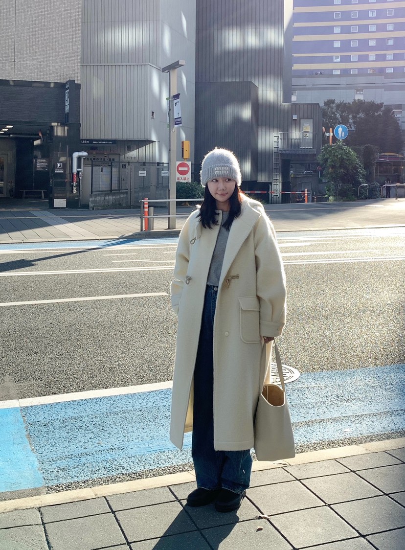 COURGETTE韓國直郵㊣女士新品25秋冬熱賣時尚休閑中長款大衣COURGETTE中長款大衣