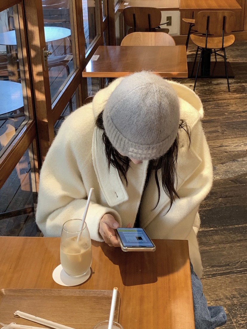 COURGETTE韓國直郵㊣女士新品25秋冬熱賣時尚休閑中長款大衣COURGETTE中長款大衣