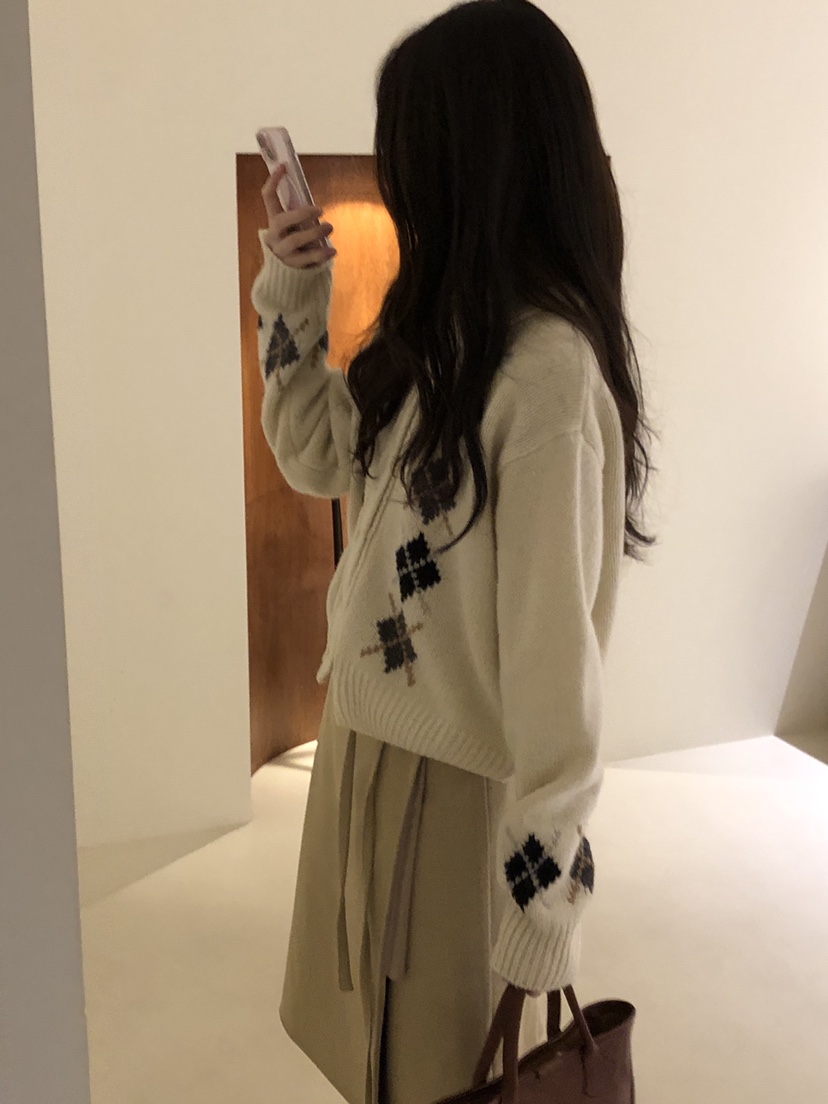 ERUME韓國直郵㊣女裝新品真品休閑25秋冬熱賣人氣職業針織衫ERUME針織衫