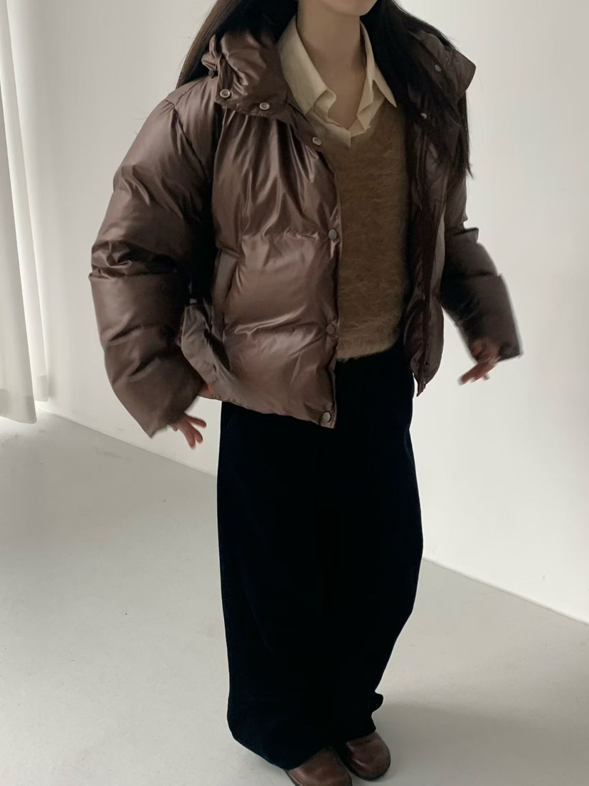 TAF韓國直郵㊣女士新款真品時尚推薦25秋冬休閑人氣短款羽絨服TAF短款羽絨服