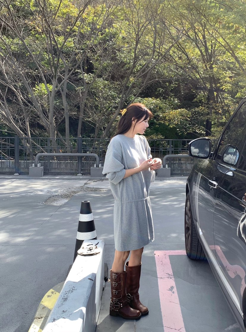 COURGETTE韓國直郵㊣女裝新品時尚25秋冬職業人氣休閑連衣裙COURGETTE連衣裙