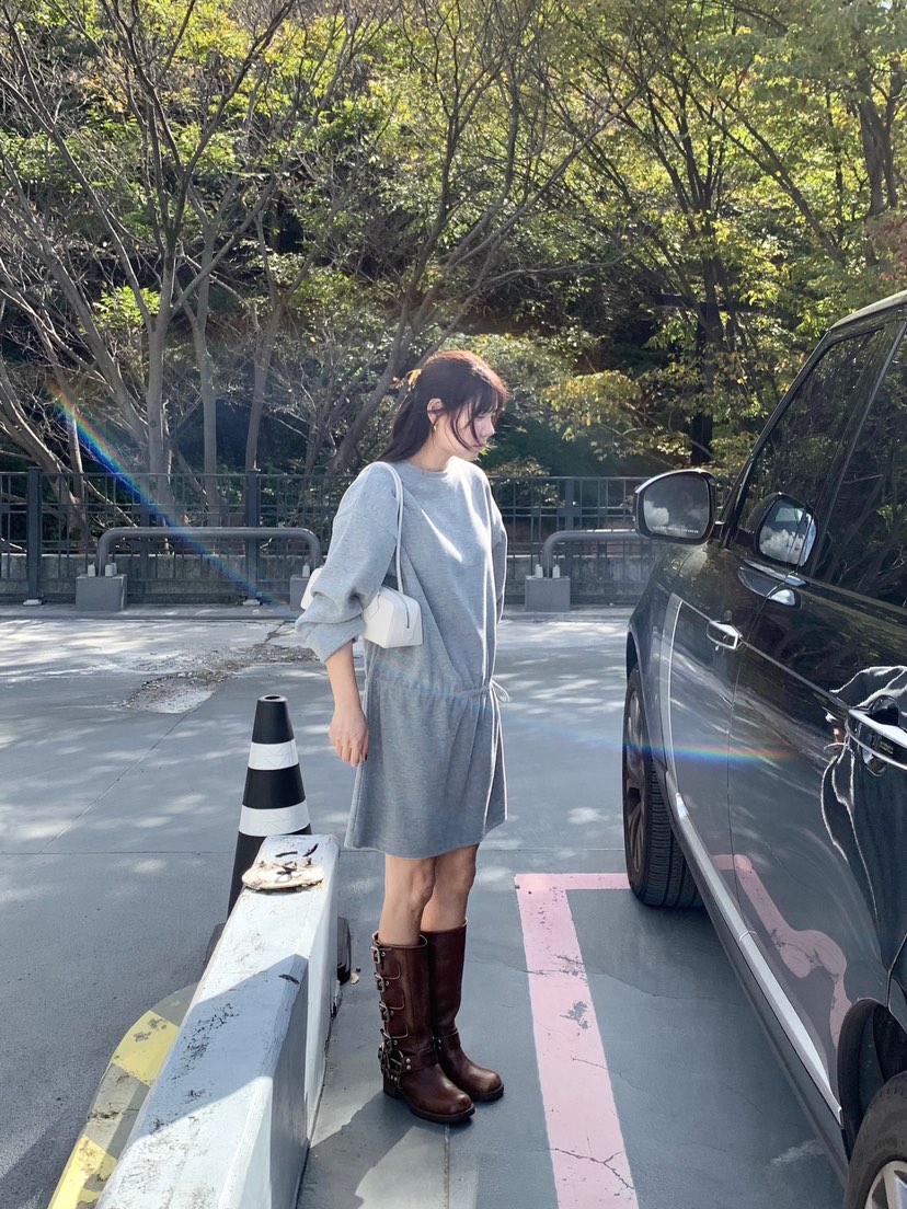 COURGETTE韓國直郵㊣女裝新品時尚25秋冬職業人氣休閑連衣裙COURGETTE連衣裙