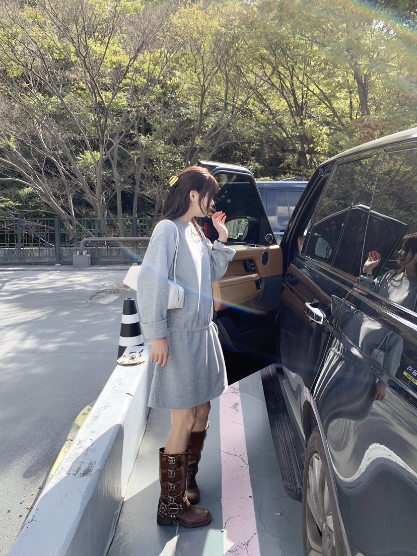 COURGETTE韓國直郵㊣女裝新品時尚25秋冬職業人氣休閑連衣裙COURGETTE連衣裙