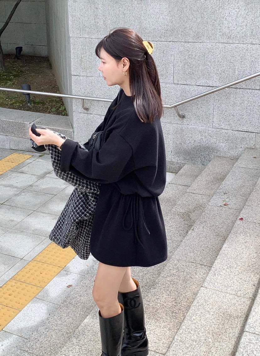 COURGETTE韓國直郵㊣女裝新品時尚25秋冬職業人氣休閑連衣裙COURGETTE連衣裙