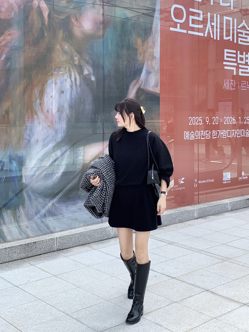 COURGETTE韓國直郵㊣女裝新品時尚25秋冬職業人氣休閑連衣裙COURGETTE連衣裙