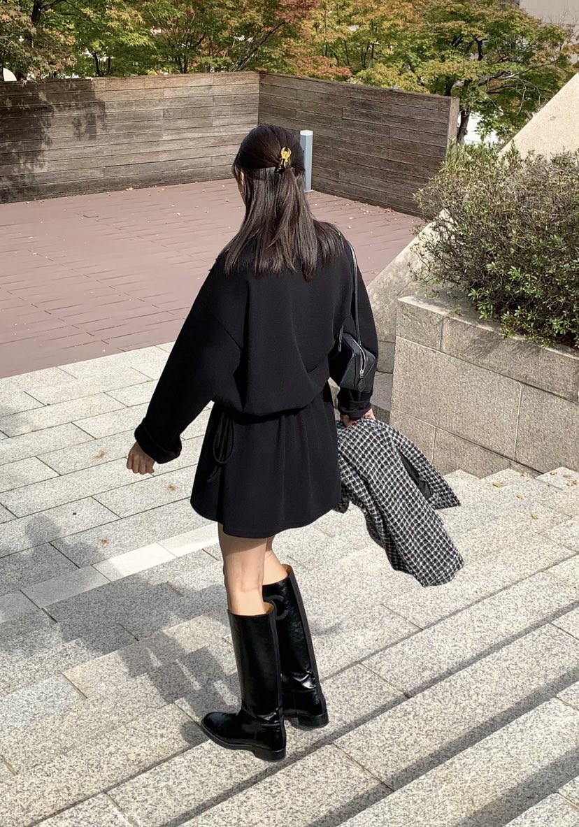 COURGETTE韓國直郵㊣女裝新品時尚25秋冬職業人氣休閑連衣裙COURGETTE連衣裙