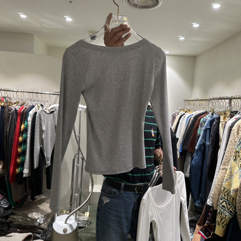 JERRY HALL-P韓國直郵㊣女士新品休閑真品職業人氣長袖T恤JERRY HALL長袖T恤