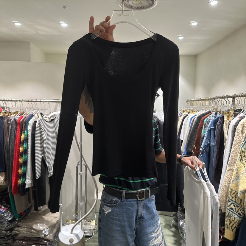 JERRY HALL-P韓國直郵㊣女士新品休閑真品職業人氣長袖T恤JERRY HALL長袖T恤圖色2