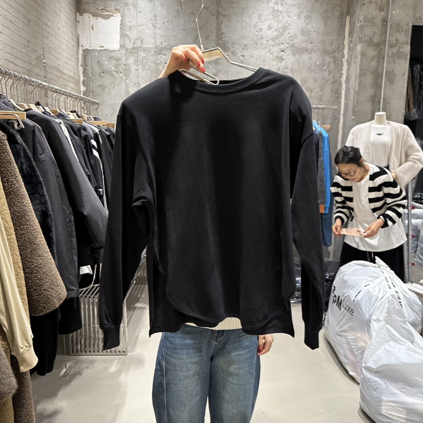 JUNI東大門㊣實拍女士新款時尚真品25秋冬人氣推薦休閑長袖T恤my juni長袖T恤圖色3