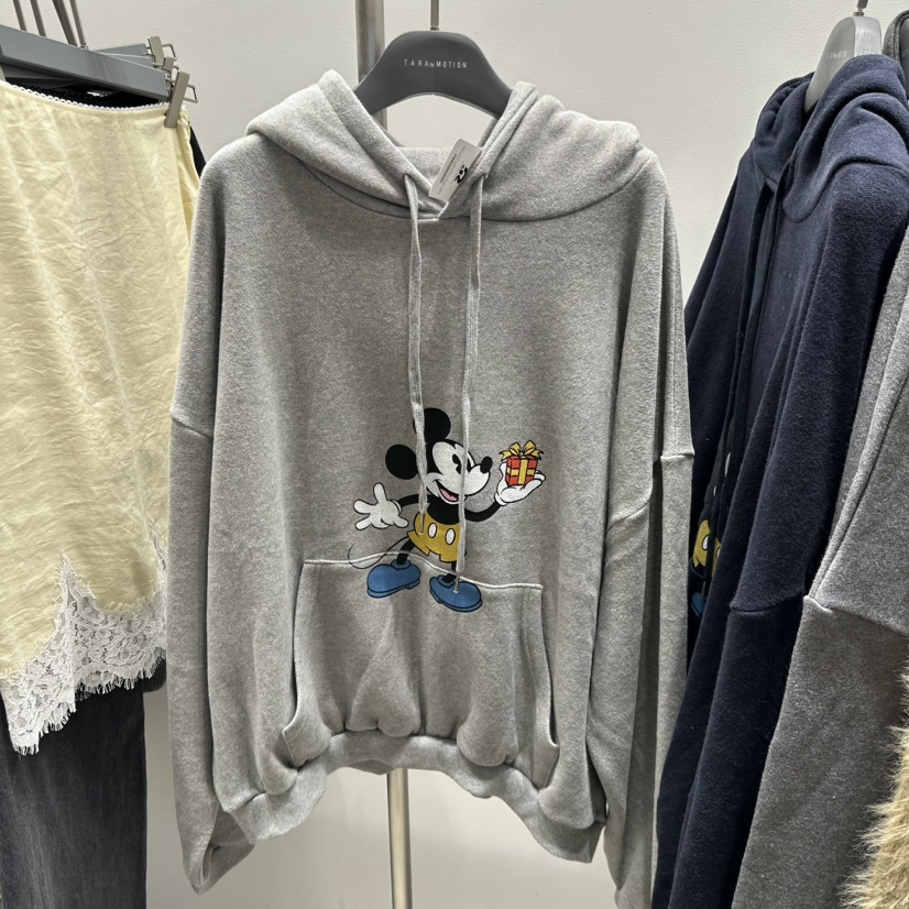 TARABY MOTION東大門㊣代購女士新品推薦25秋冬衛衣兜帽加絨TARABY MOTION衛衣圖色1