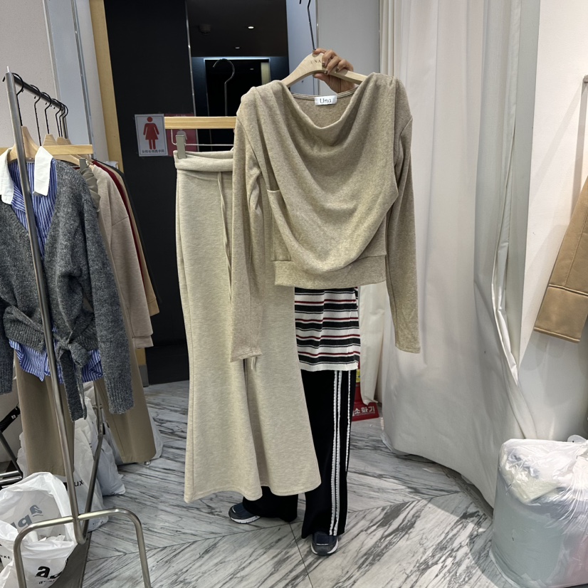 UNA/THE MAY韓國直郵㊣女裝新款推薦套裝美利奴羊毛兩件套THEMAY/UNA套裝圖色2