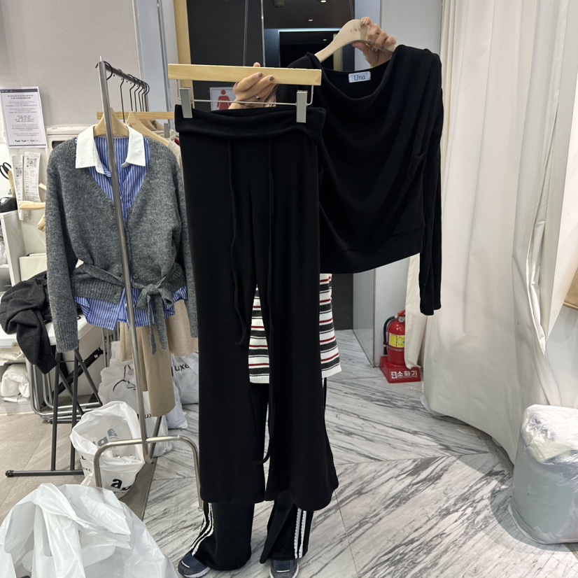 UNA/THE MAY韓國直郵㊣女裝新款推薦套裝美利奴羊毛兩件套THEMAY/UNA套裝圖色3