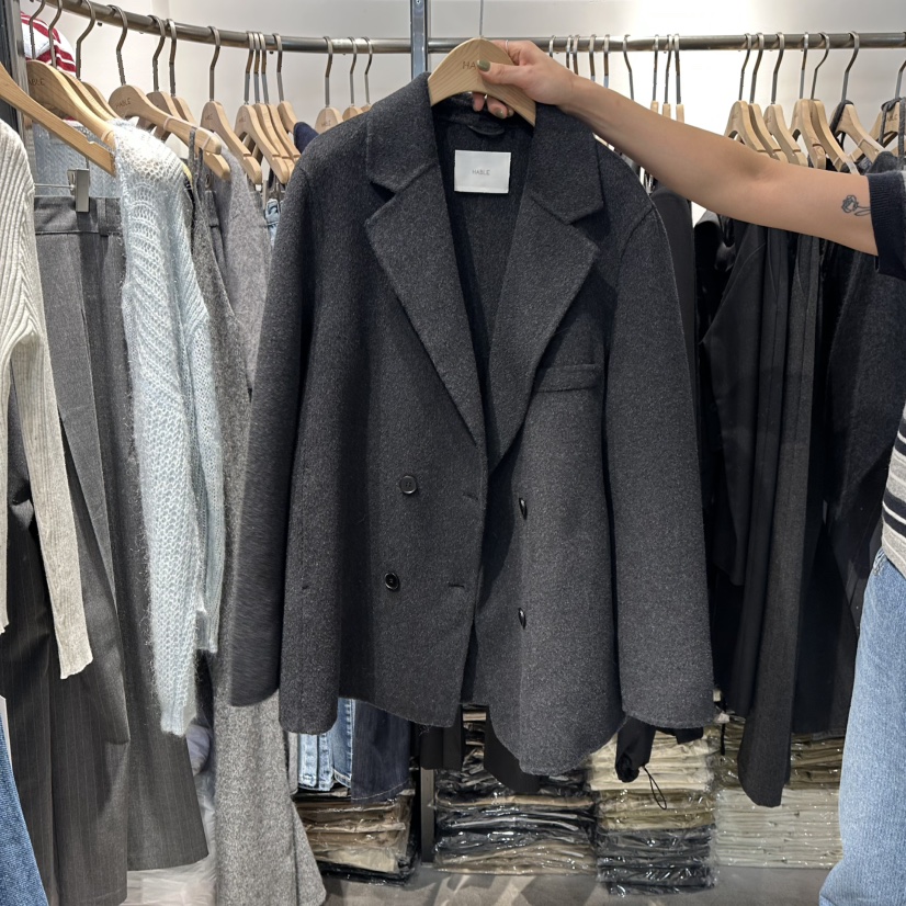 HABLE韓國代購㊣女裝新品熱賣時尚職業25秋冬休閑推薦真品夾克HABLE夾克圖色1