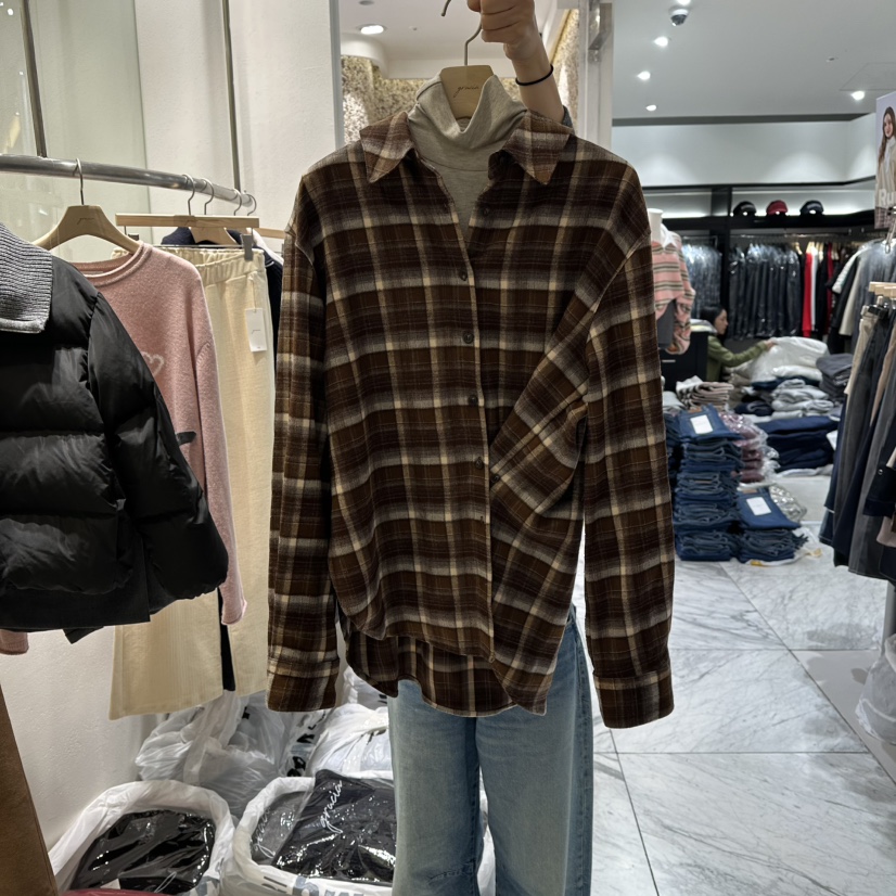 GRACIA韓國代購㊣女裝新款休閑推薦職業25秋冬熱賣襯衫蕾絲衫GRACIA襯衫/蕾絲衫圖色1