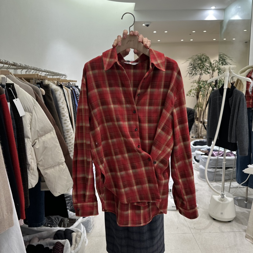 GRACIA韓國代購㊣女裝新款休閑推薦職業25秋冬熱賣襯衫蕾絲衫GRACIA襯衫/蕾絲衫圖色2