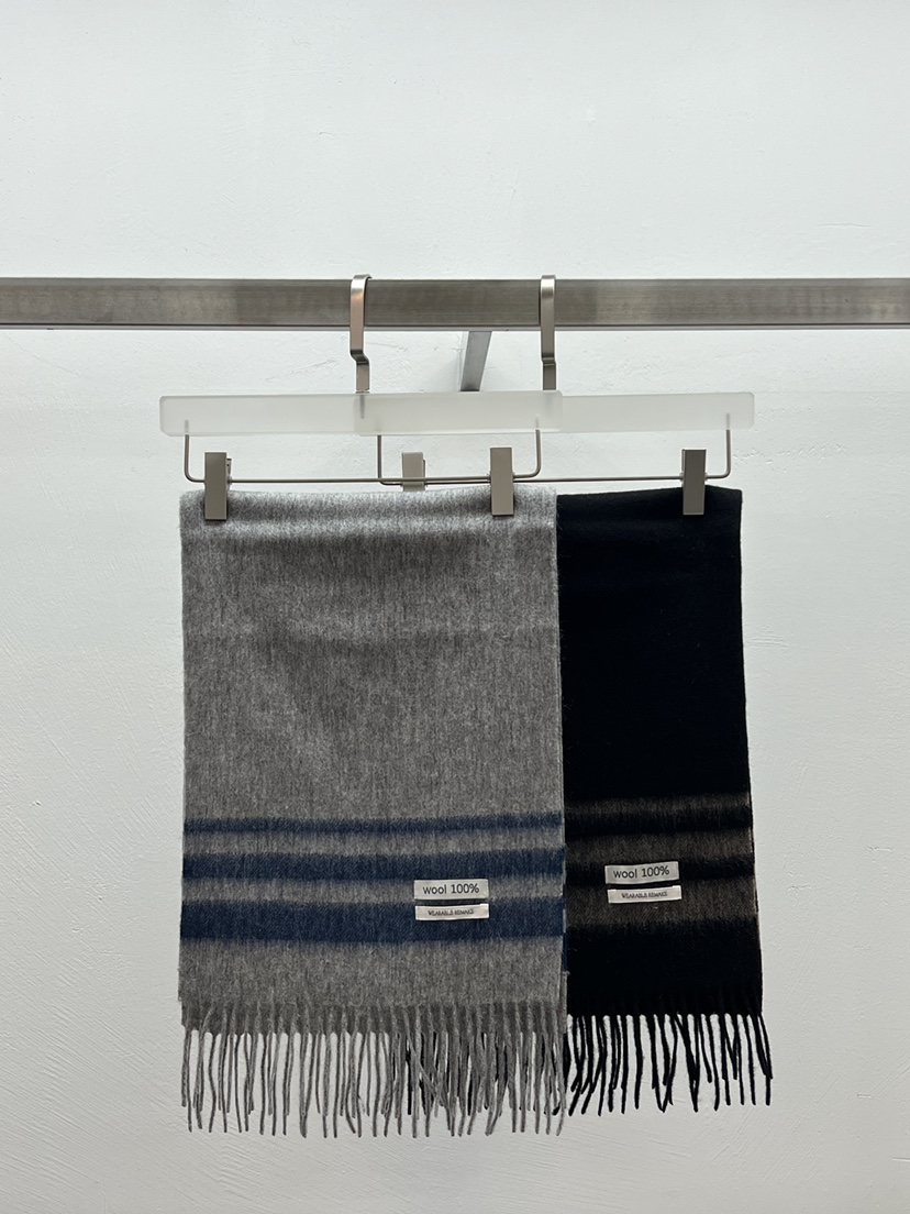 WEARABLE-L韓國代購㊣女士新款真品人氣圍巾披肩羊毛圍巾條紋WEARABLE圍巾/披肩