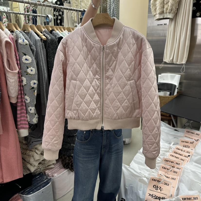 CORNER東大門㊣實拍女士新款推薦25秋冬休閑真品熱賣夾克絎縫CORNER.302夾克圖色1