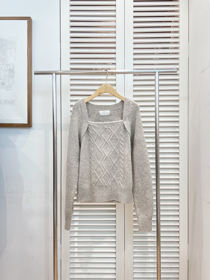 FAVE-L韓國直郵㊣女裝新款25秋冬休閑時尚真品推薦人氣針織衫FAVE-L針織衫圖色1