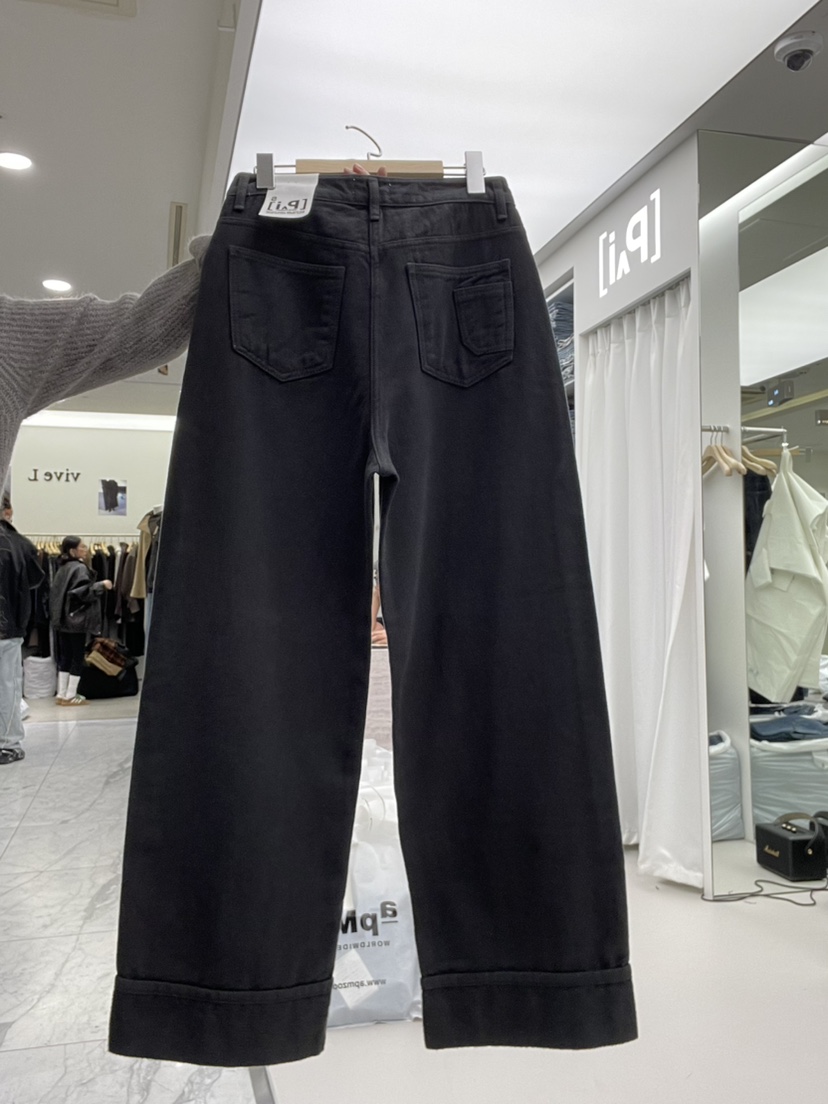 PAI韓國直郵㊣女裝新款人氣真品25秋冬休閑推薦時尚牛仔褲拉絨[PΛi]_PAi牛仔褲