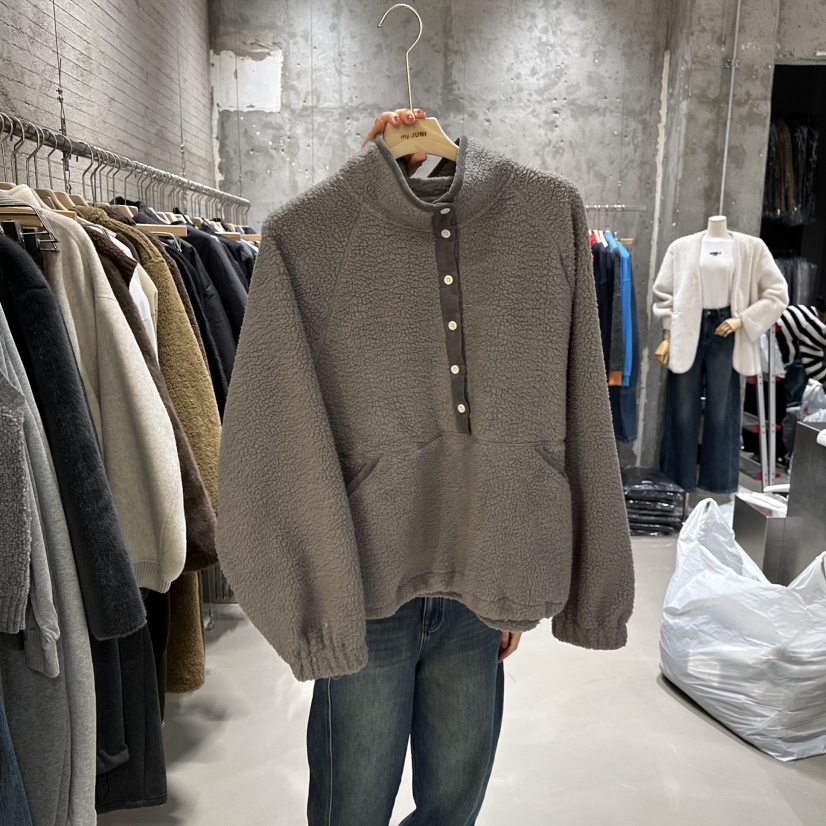 JUNI東大門㊣實拍女裝新款熱賣時尚人氣推薦真品休閑衛衣拉鏈my juni衛衣圖色3