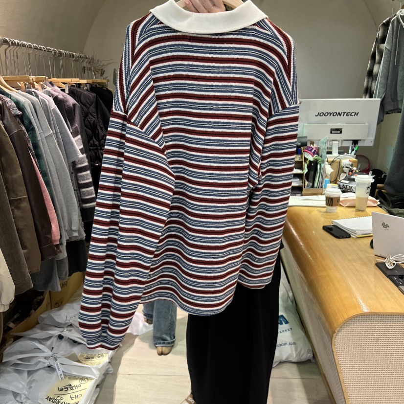 BLACKFRIDAY韓國代購㊣女裝新款真品推薦職業時尚人氣長袖T恤BLACK FRIDAY長袖T恤