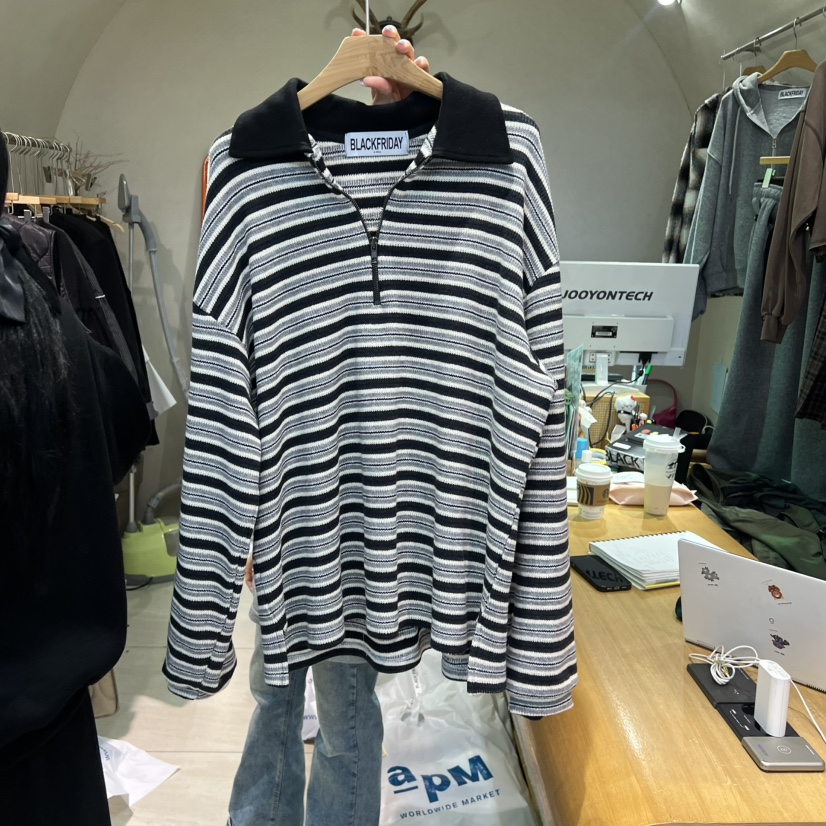 BLACKFRIDAY韓國代購㊣女裝新款真品推薦職業時尚人氣長袖T恤BLACK FRIDAY長袖T恤