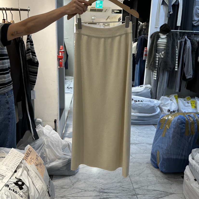 HABLE韓國代購㊣女裝新款休閑25秋冬人氣熱賣時尚真品職業長裙HABLE長裙圖色1