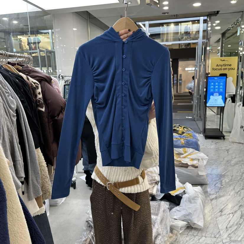 FOUNDATION韓國代購㊣女裝新款熱賣推薦休閑人氣職業長袖T恤FOUNDATION長袖T恤圖色3