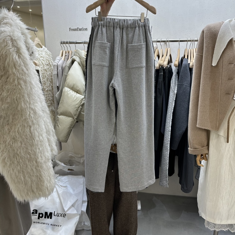 FOUNDATION東大門㊣實拍女裝新品25秋冬真品熱賣休閑褲粗花呢FOUNDATION休閑褲