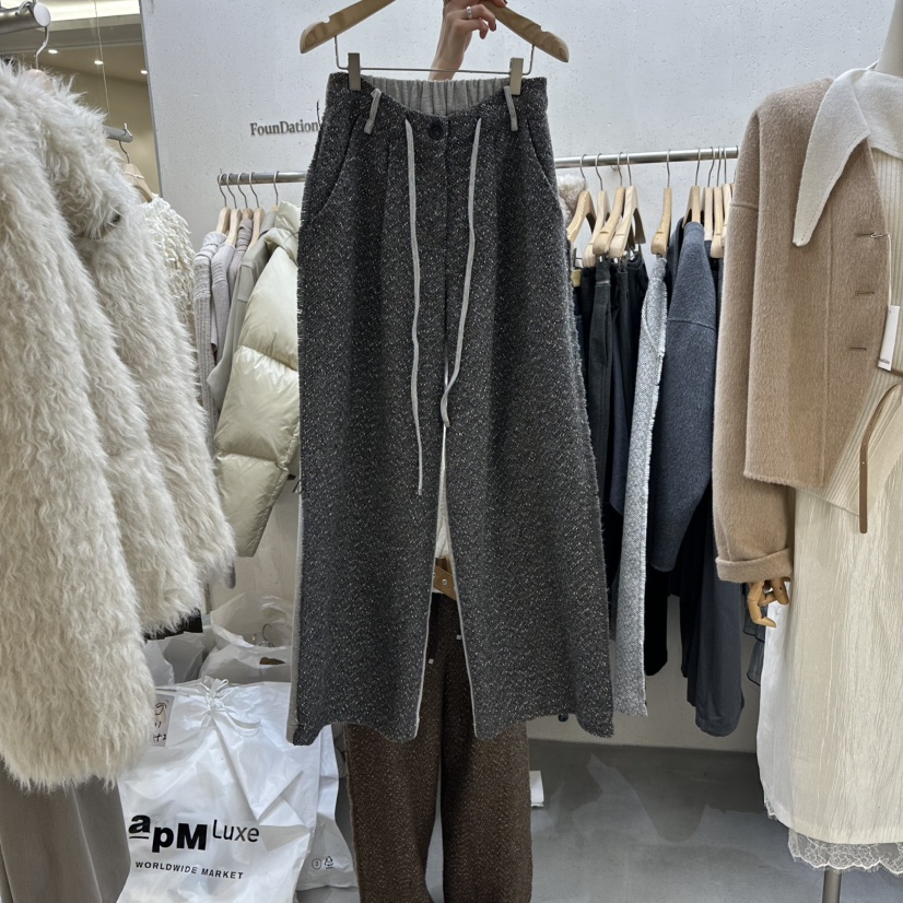 FOUNDATION東大門㊣實拍女裝新品25秋冬真品熱賣休閑褲粗花呢FOUNDATION休閑褲圖色3