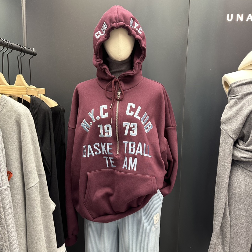 UNA/THE MAY東大門㊣實拍女裝新款職業人氣25秋冬休閑衛衣THEMAY/UNA衛衣圖色1