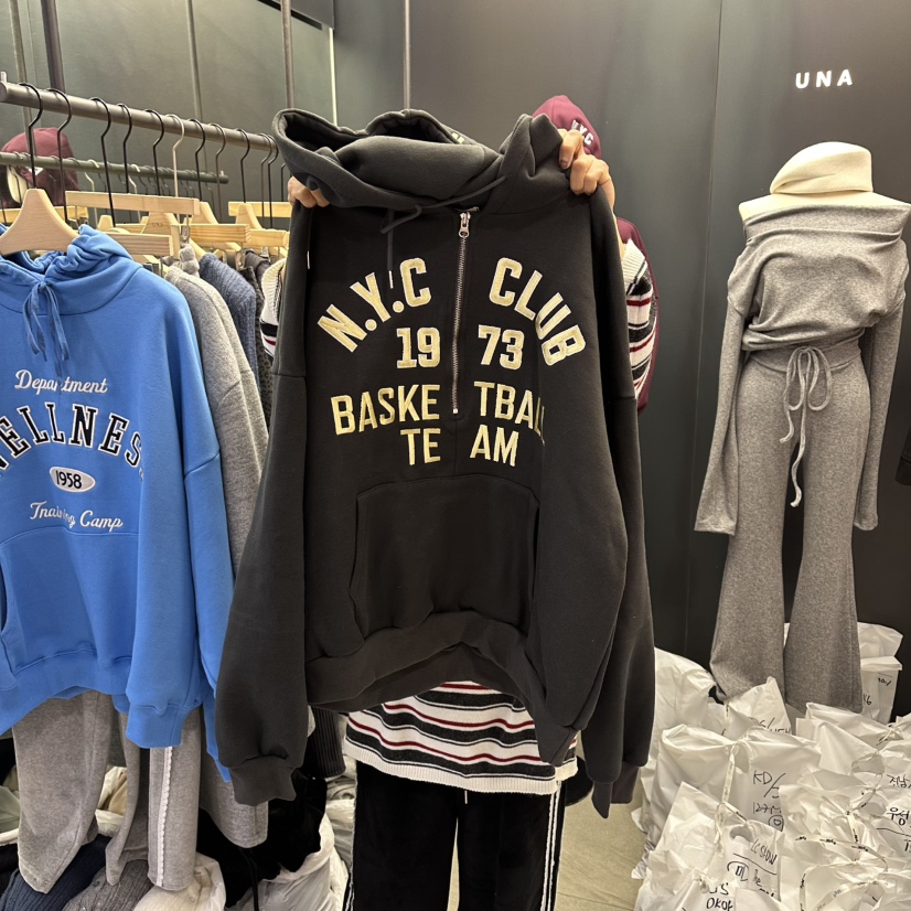 UNA/THE MAY東大門㊣實拍女裝新款職業人氣25秋冬休閑衛衣THEMAY/UNA衛衣圖色2