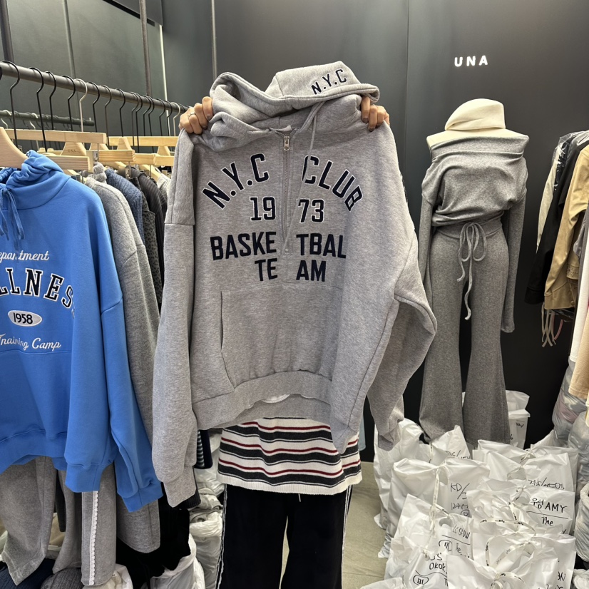 UNA/THE MAY東大門㊣實拍女裝新款職業人氣25秋冬休閑衛衣THEMAY/UNA衛衣圖色3