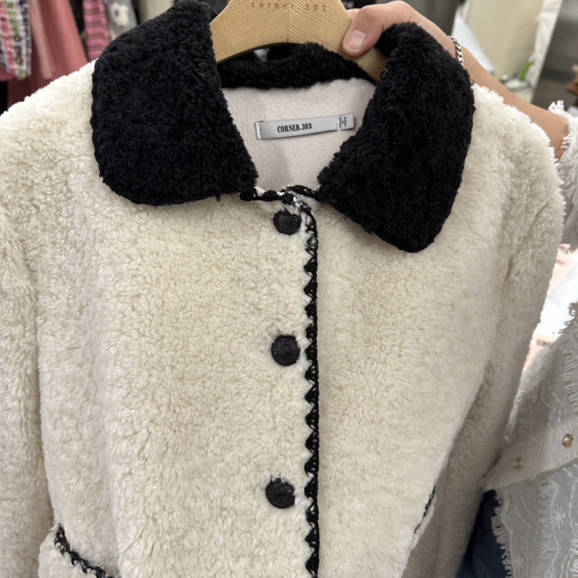 CORNER韓國代購㊣女士新款25秋冬職業推薦人氣真品夾克拼色CORNER.302夾克